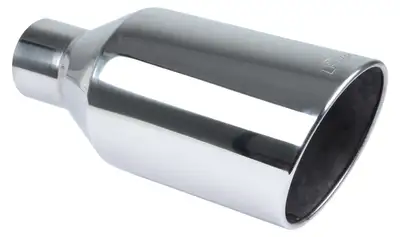 Pypes Performance exhaust Exhaust Tail Pipe Tip 4 in ID x 8 in OD x 18 in L Rolled 8 in Tip Bolt On Hardware Not Incl Polished 304 Stainless Steel Pypes Exhaust