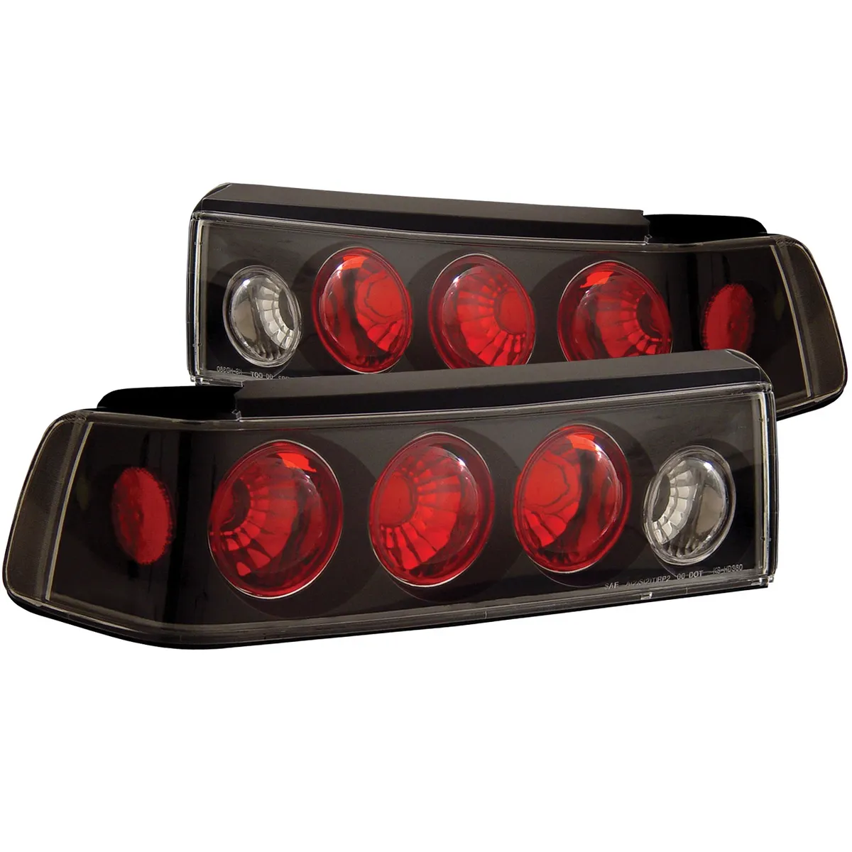 Tail Light Assembly; Clear Lens; Black Housing; Pair; product image