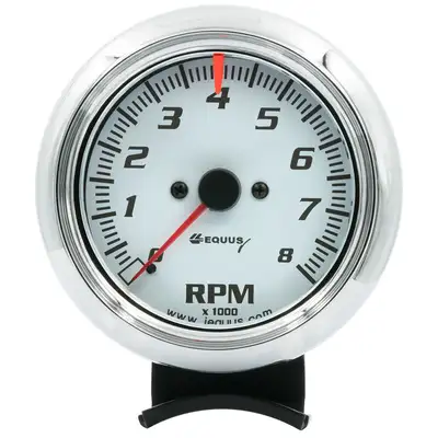 AutoMeter 3-3/8 Dia Tachometer 8000 RPM White Dial