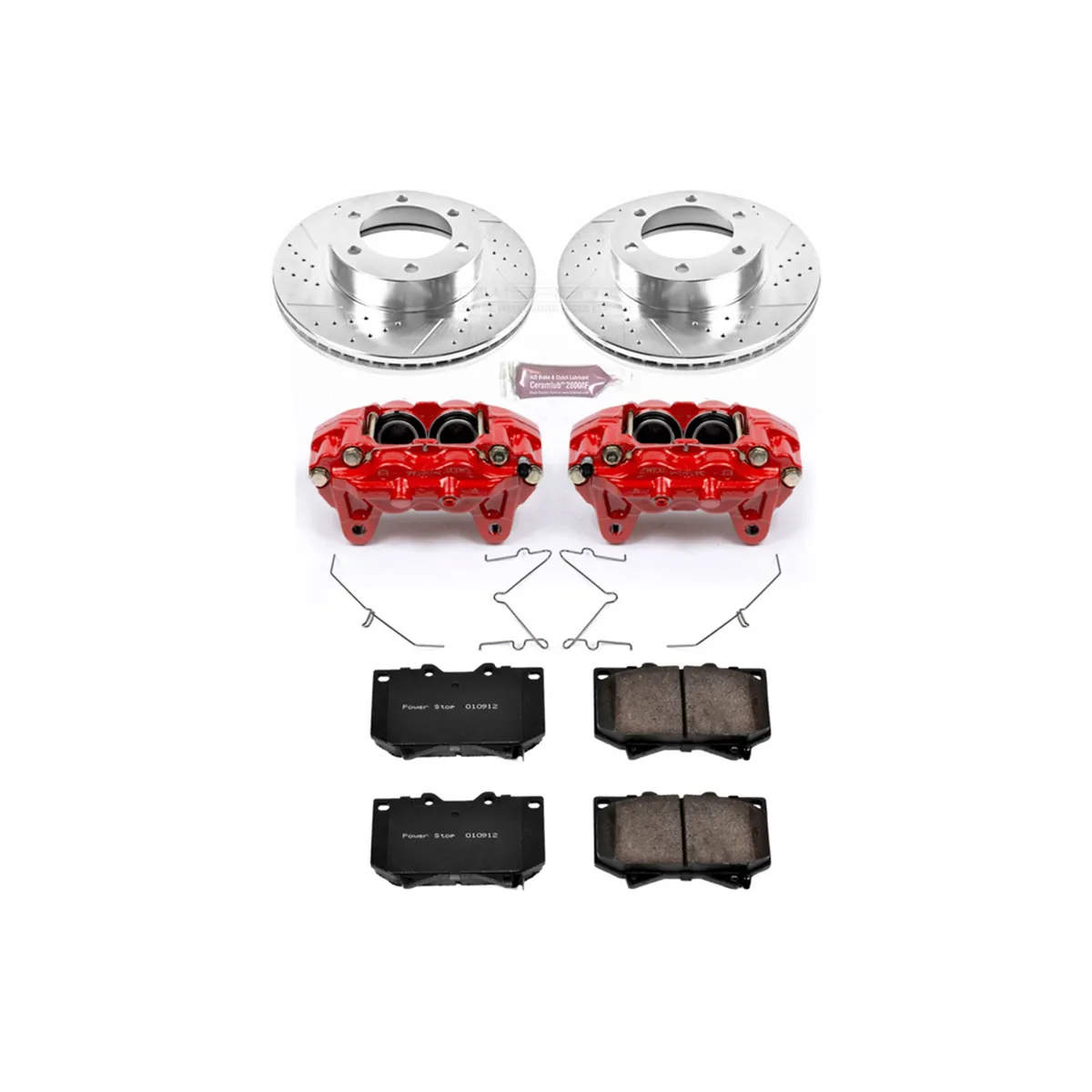 Z23 Evolution Sport Upgrade Kit: Drilled/Slotted Rotors; Carbon-Fiber Ceramic Pads; Powder Coated Calipers product image