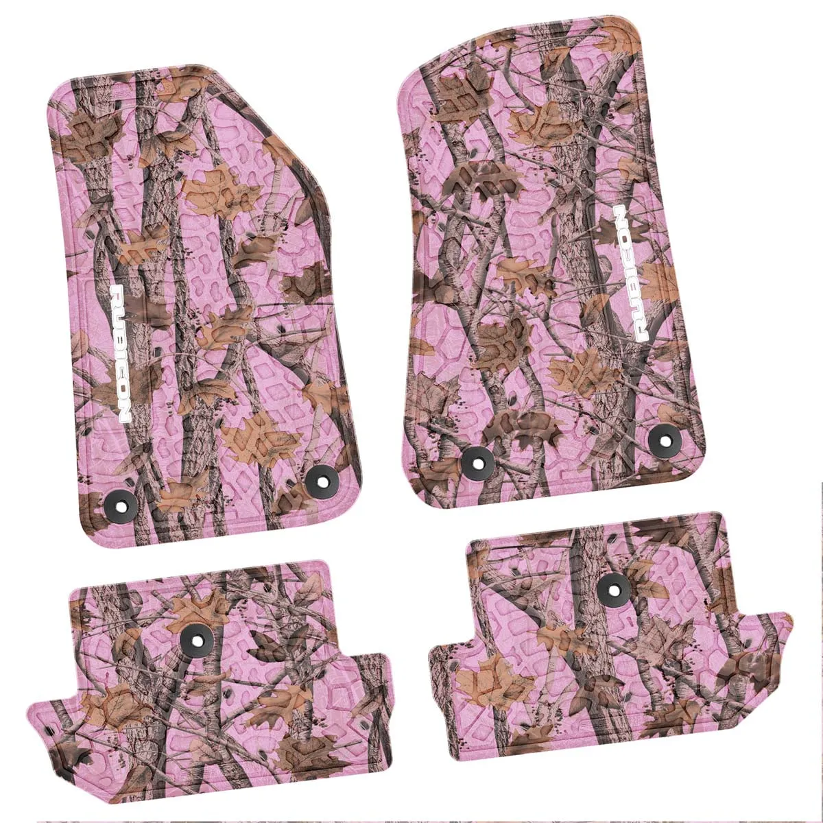 18-24 Jeep JL 2 Dr Front and RearTire Tread/Scorched Earth Scene w/ Rubicon Insert - Black w/ Light Blue Insert product image