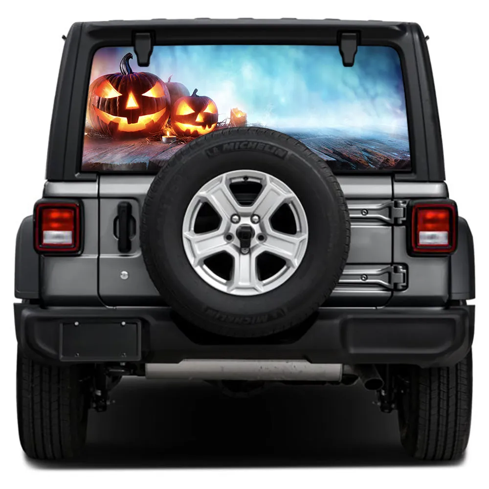 Under The Sun Inserts Pumpkin Smoke Blue Rear Window Decal