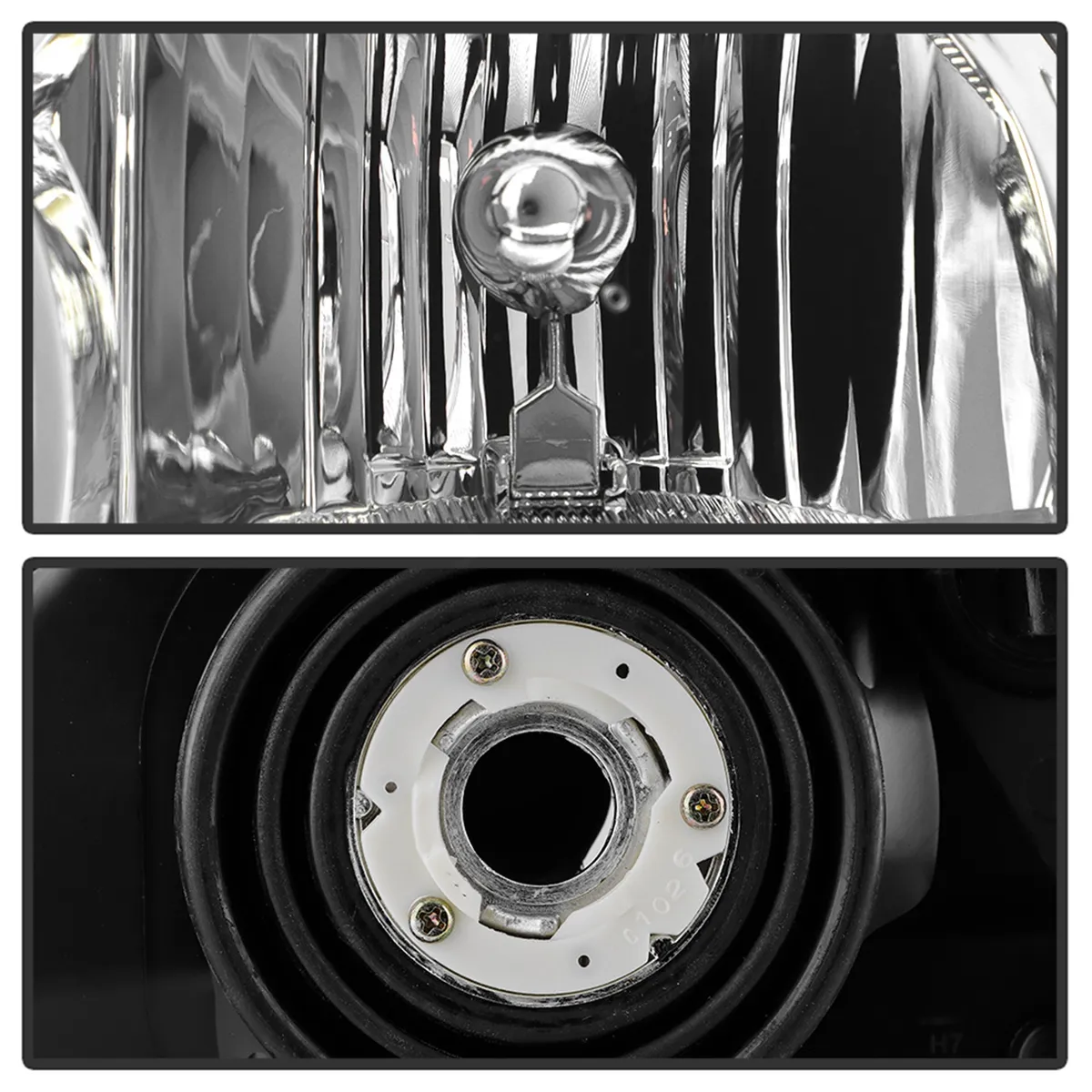 0507 Grand Cherokee Headlights With LED Light Bar Chrome product image