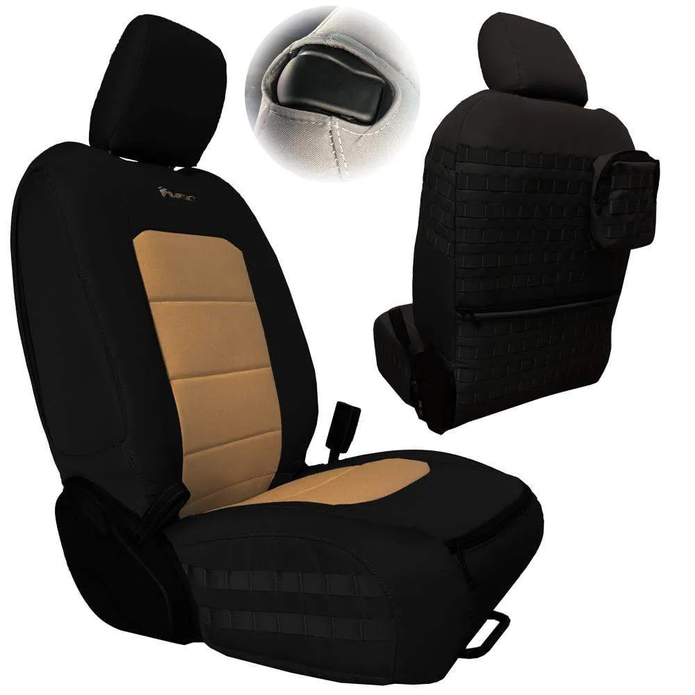 Bartact Tactical Series Front Seat Covers, SRS Air Bag And Non Compliant - Black/Black product image
