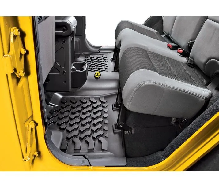 Jeep Wrangler Floor Mats Rear For Jeep 2007-2018 Wrangler JK Black Each Bestop product image