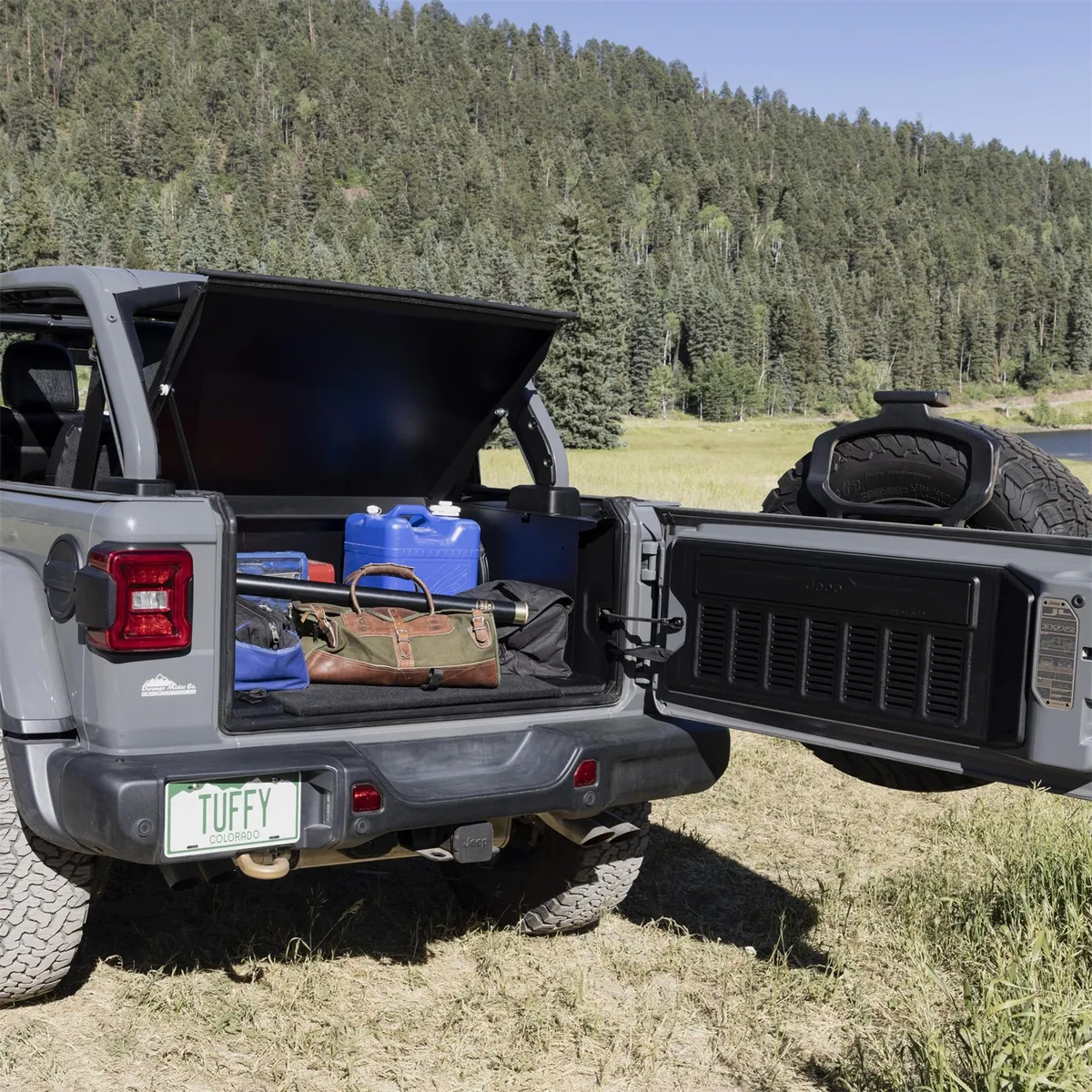 Deluxe Cargo Enclosure - '18-26 Wrangler JL {'21-26 Exc. 4XE}; 4-Door; w/ OEM Subwoofer (Black) product image