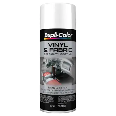 Dupli-Color Vinyl And Fabric Coating; Gloss White; 11 Oz. Aerosol