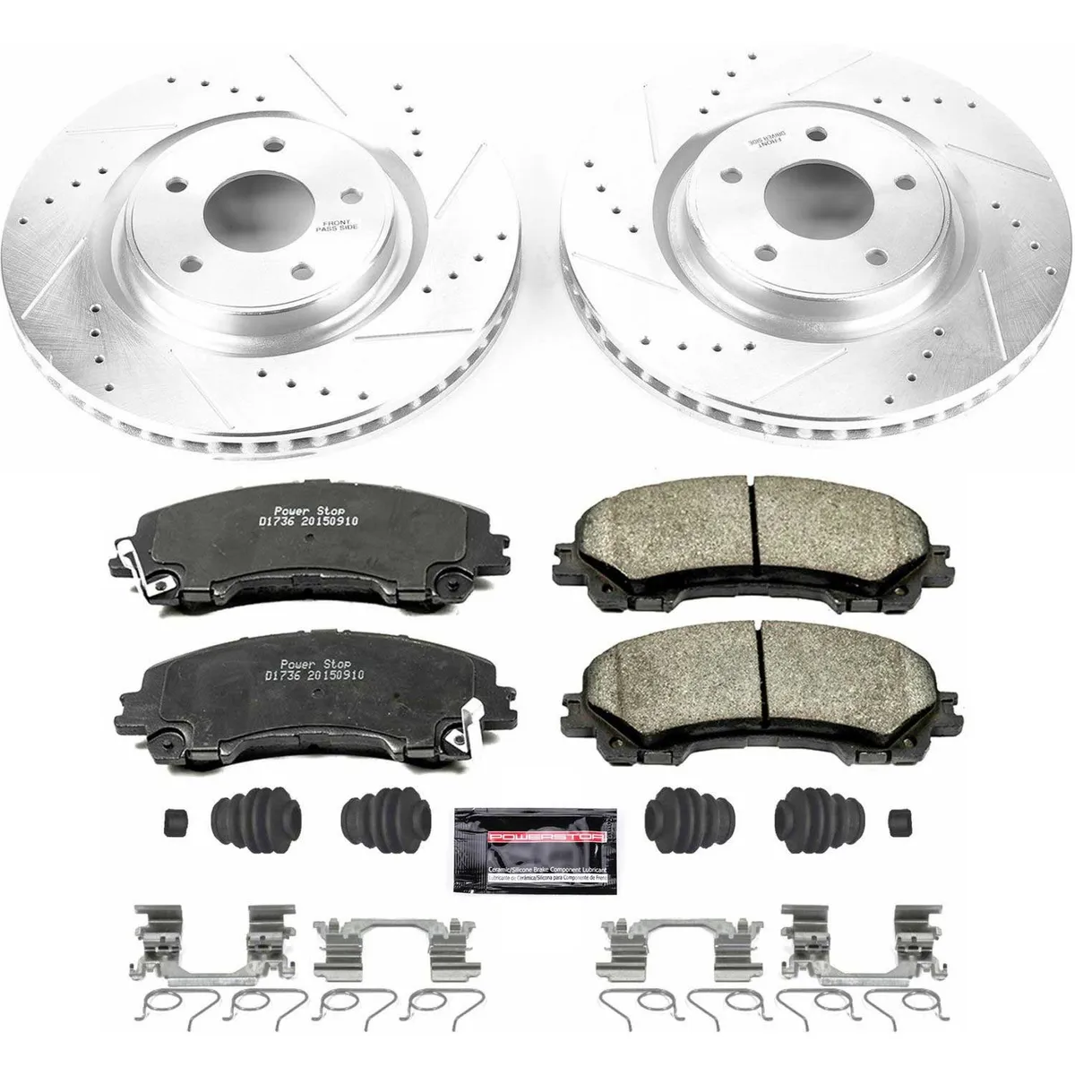 Z23 Evolution Sport Upgrade Kit: Drilled/Slotted Rotors; Carbon-Fiber Ceramic Pads W/Hardware product image