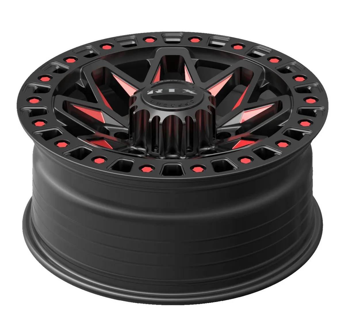 Zion 18x9 8x180 Et20 Cb125.1 Gloss Black Milled Red product image