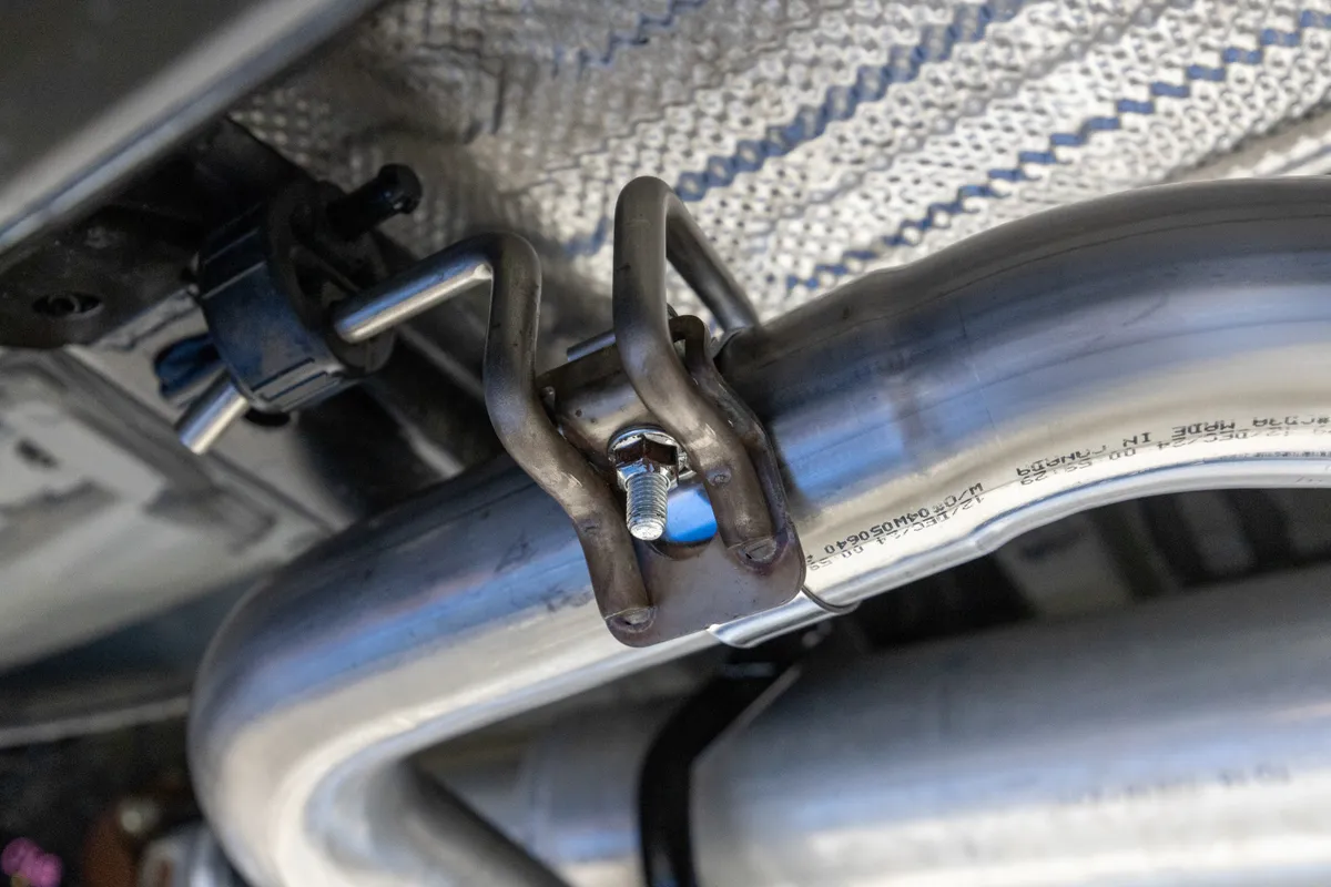 Armor Lite Cat Back Exhaust System; 3 in.; Aluminized Steel; Single Side Exit; Pre-Axle; Turn Down Tail; product image