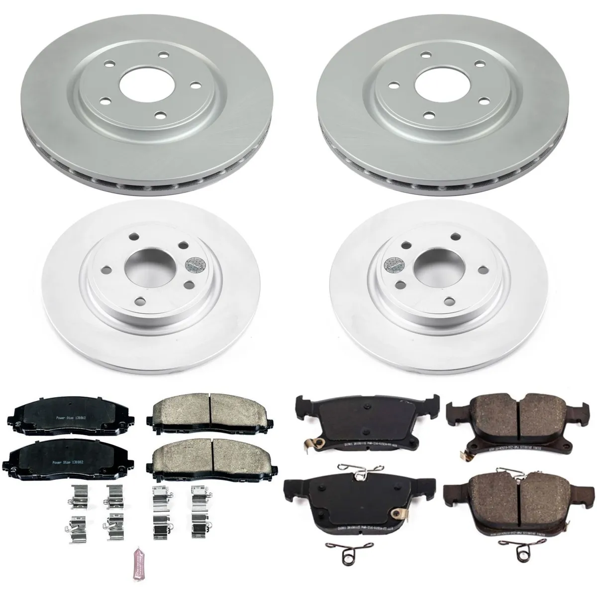 Z17 Geomet Coated Rotor Kit: Genuine Geomet Fully Coated Rotors; Ceramic Pads W/Hardware product image