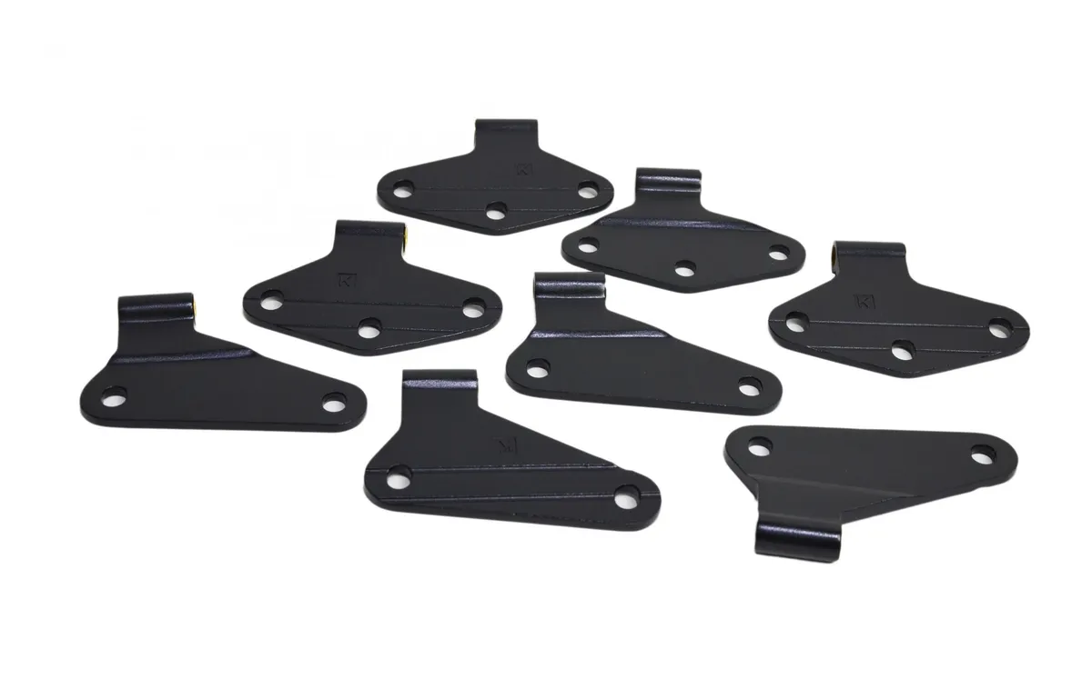 Jeep JK Body Door Hinge Set 8 Pieces 4 Door 07-18 Wrangler JK Textured Black Kentrol product image