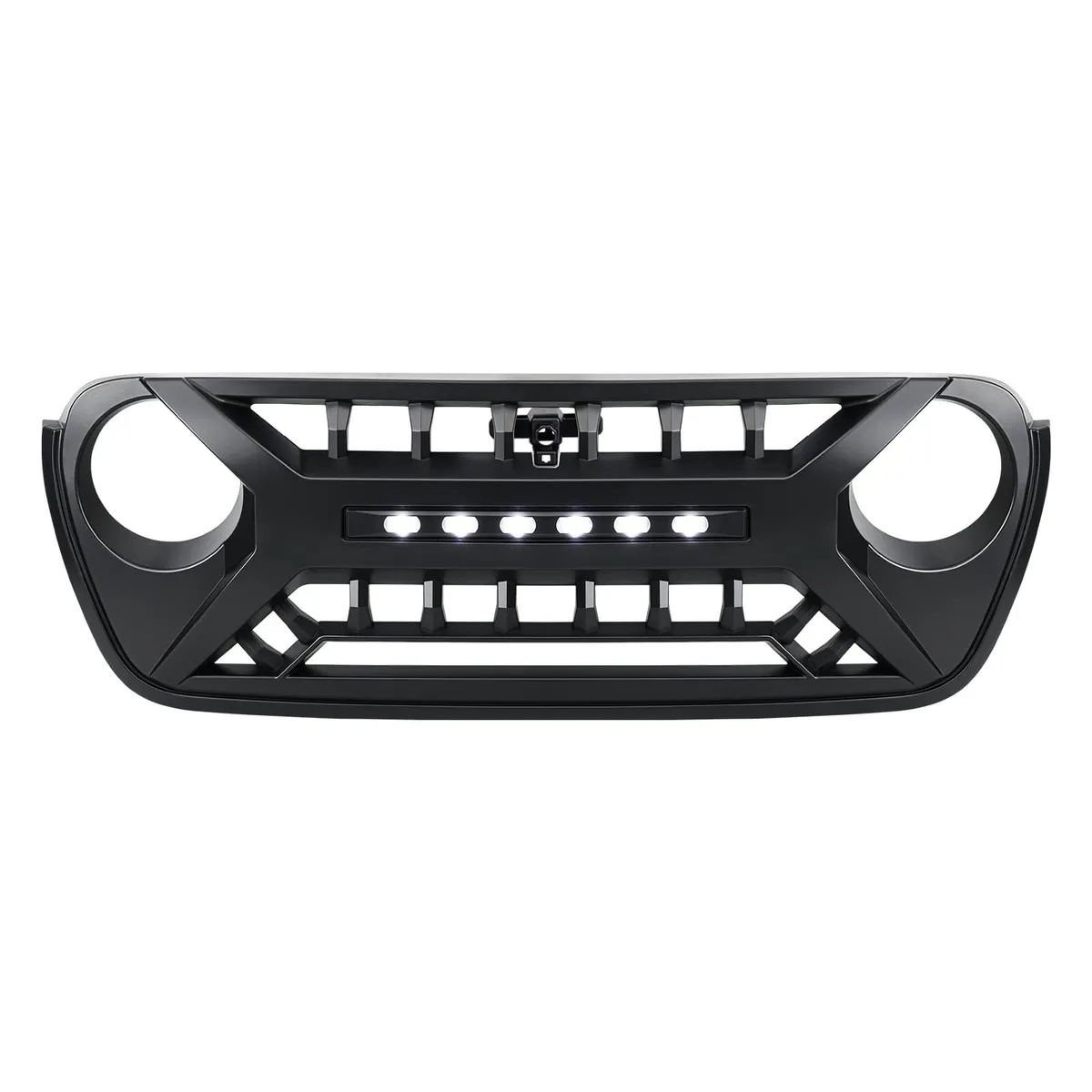 Armor Grille W/ Off-Road Lights - Matte Black For 18+ Jeep Wrangler JL & Gladiator JT product image