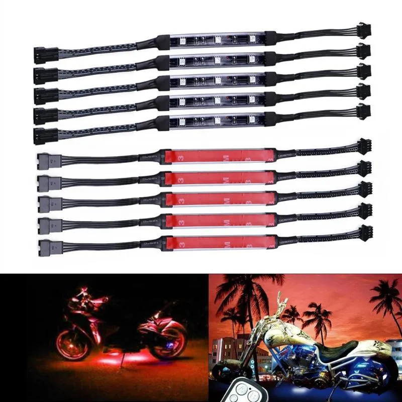 LED Factory Mart Motorcycle RGB Flexible Neon Light Strip Kit
