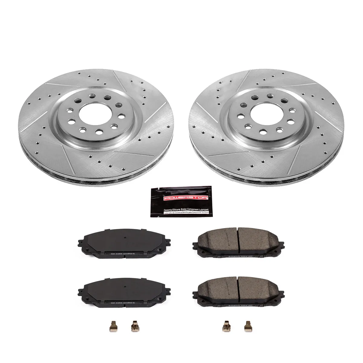 Z23 Evolution Sport Upgrade Kit: Drilled/Slotted Rotors; Carbon-Fiber Ceramic Pads W/Hardware product image