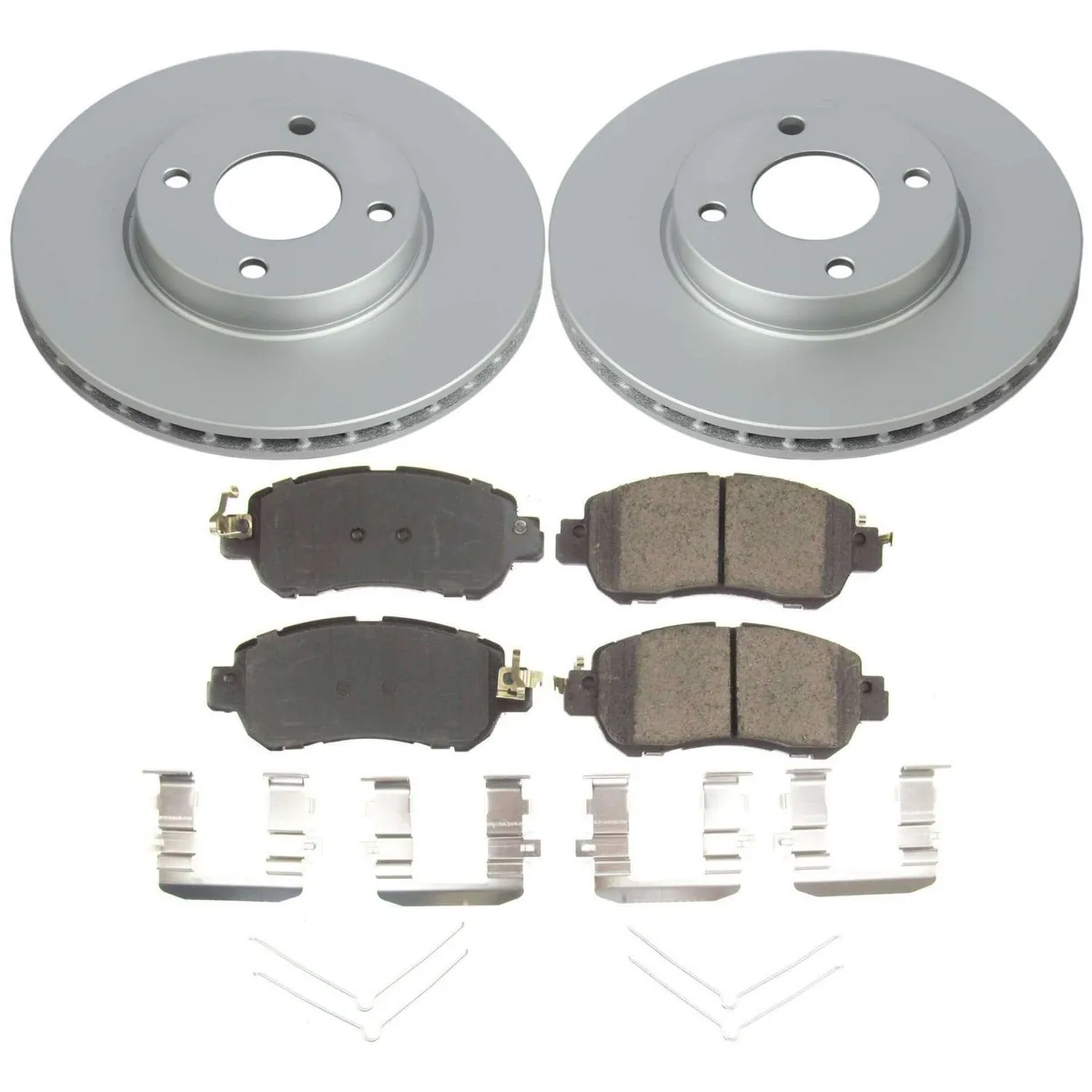 Z17 Geomet Coated Rotor Kit: Genuine Geomet Fully Coated Rotors; Ceramic Pads W/Hardware product image