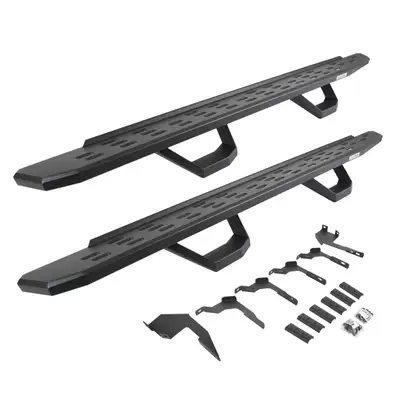 Go Rhino Go Rhino 6963688020PC - RB30 Running Boards with Mounting Brackets & 2 Pairs of Drops Steps Kit - Textured Black