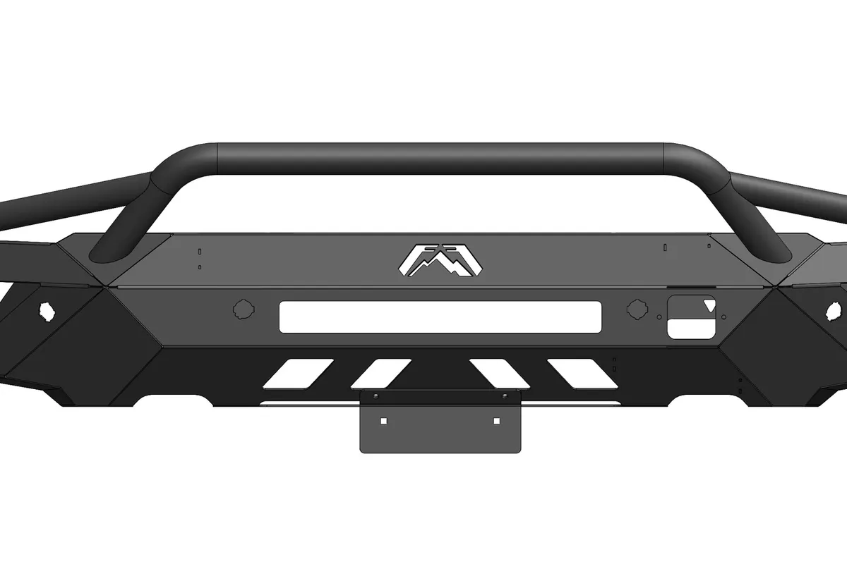 Vengeance Front License Plate Bracket; 2 Stage Black Powder Coated; product image