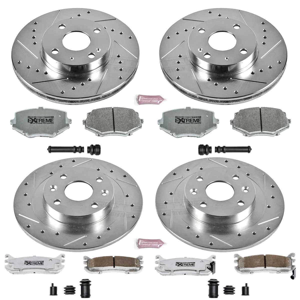 Z26 Street Warrior Upgrade Kit: Drilled/Slotted Rotors; Carbon-Fiber Ceramic Pads W/Hardware product image