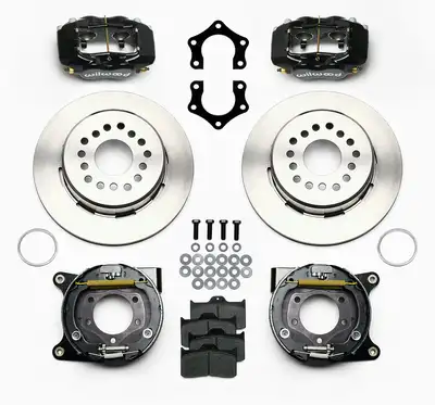 Wilwood Brakes Wilwood FDLI PS P-BKit Drilled-Red MoparDana 2.36in Off wSnap Ring Brng