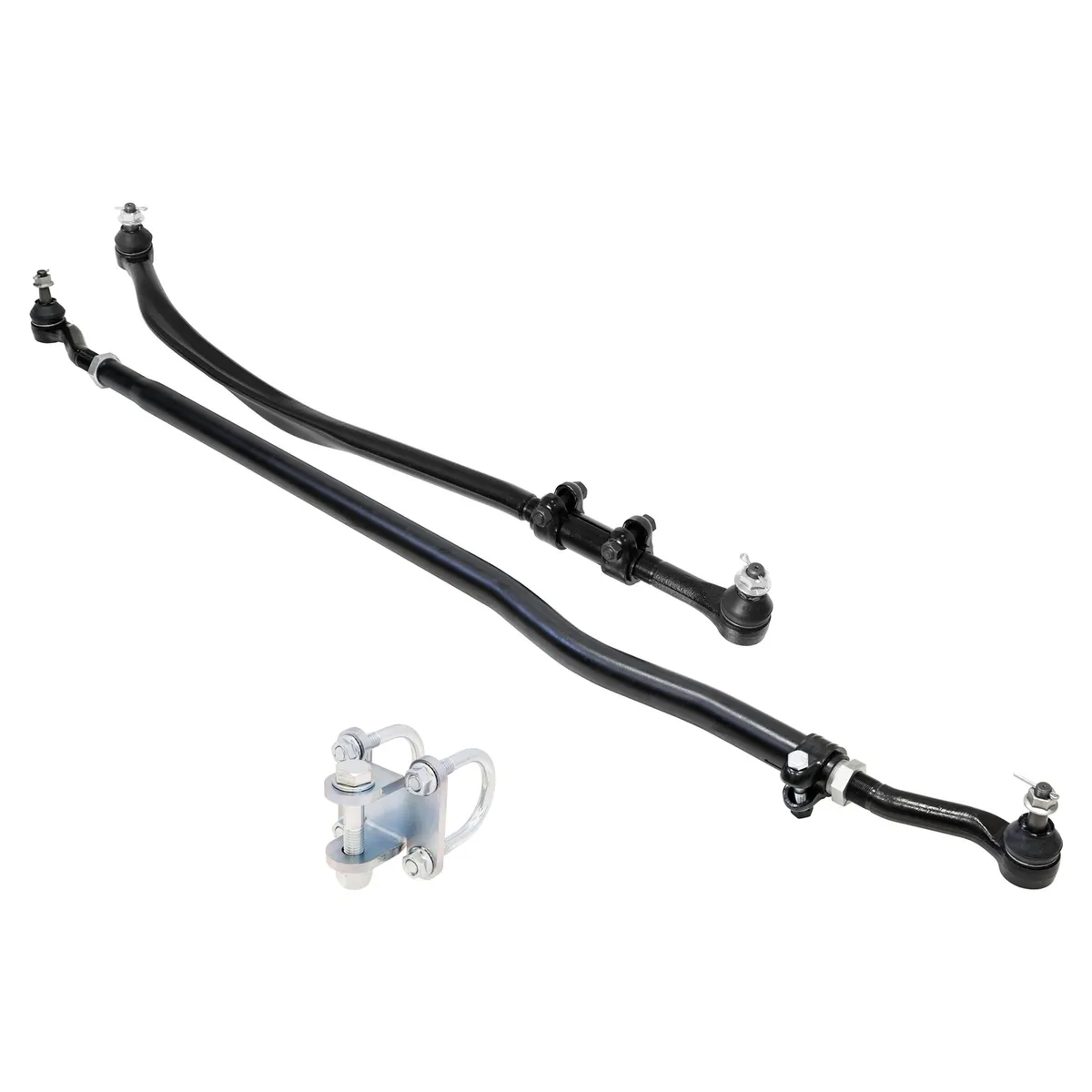 Currectlync Steering System 07-18 Wrangler JK Bolt-On Includes 1 1/2 Inch Diameter Tie Rod/Forged Drag Link HD Steering Stabilizer Shock Mounting Kit RockJock 4x4 product image