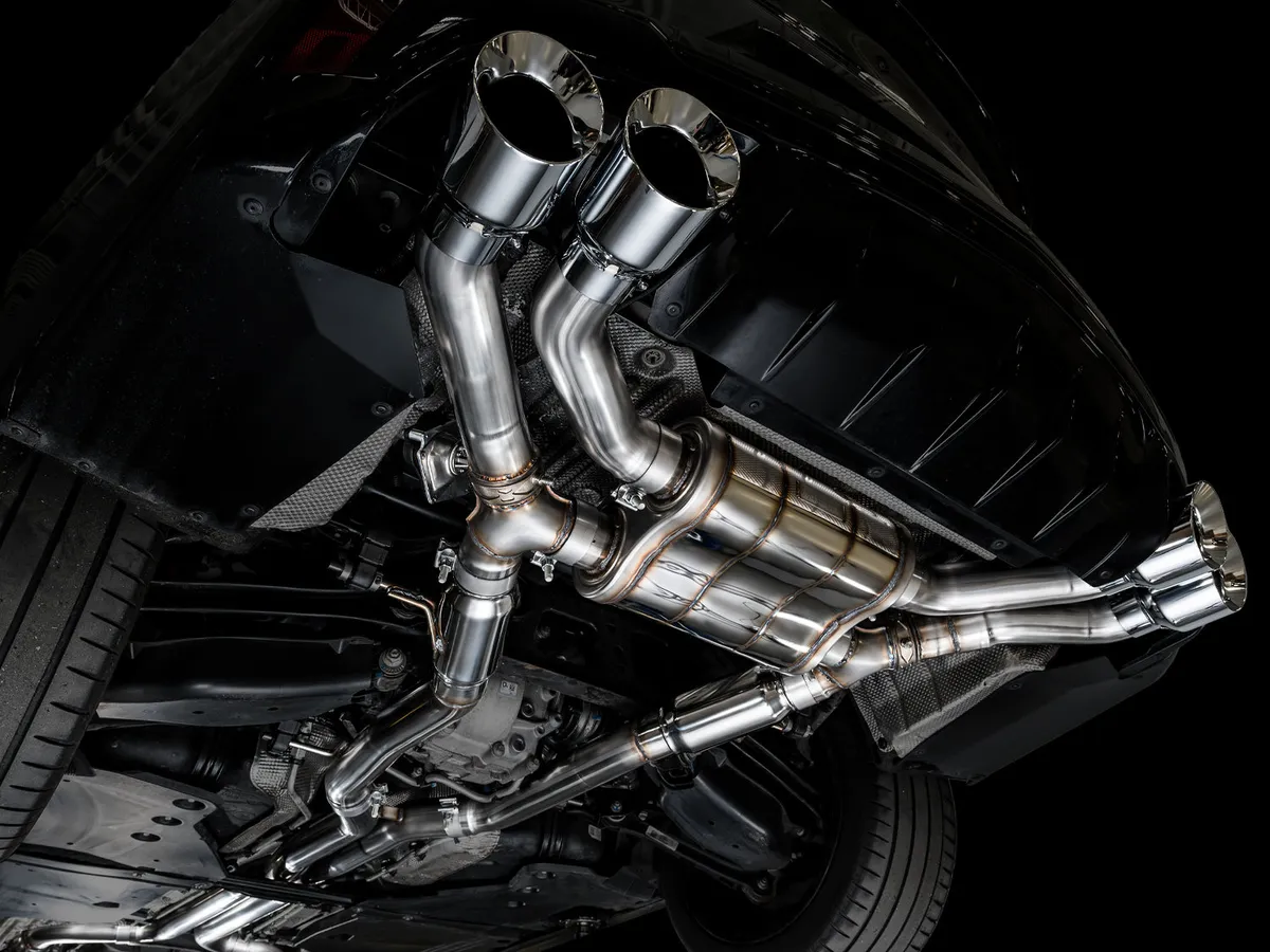 AWE SwitchPath Exhaust for Cadillac CT4-V Blackwing - Chrome Silver Tips - 3025-42436 product image