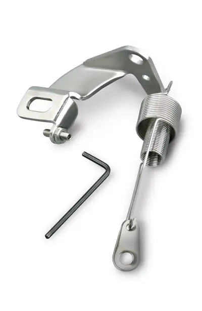 Lokar Carburetor Bracket And Return Springs; Fits w/Holley/Edelbrock/AFB/Quadrajet/Demon/In Line Dual Quads; Incl. Tension Screw; Stainless Steel Finish;