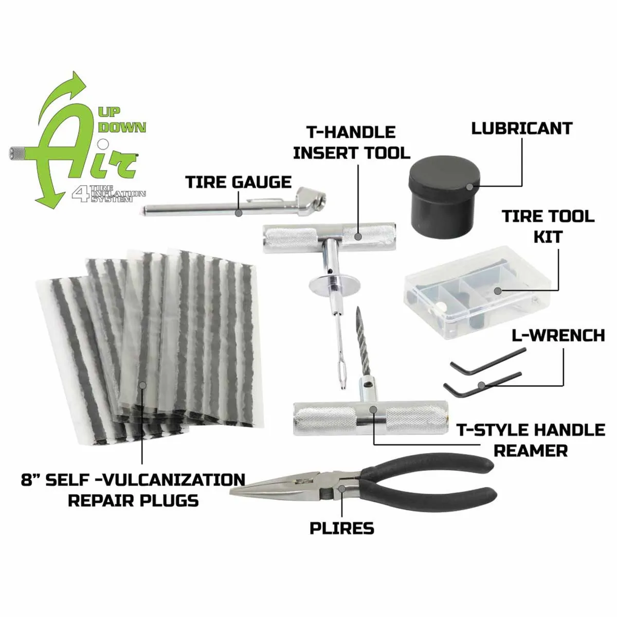 Tire Repair Kit 53 Piece Kit With Black Storage Box Up Down Air product image
