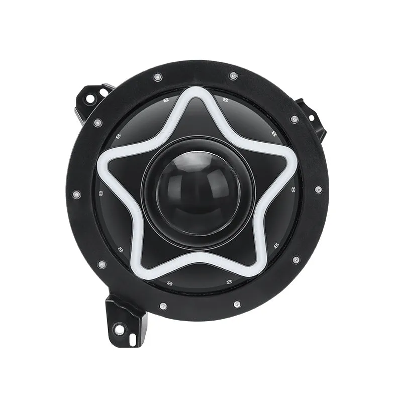 Star Style 9 Inch LED RGB Halo Headlights with Turn Signals for 2018-Later Jeep Wrangler JL and Gladiator JT product image