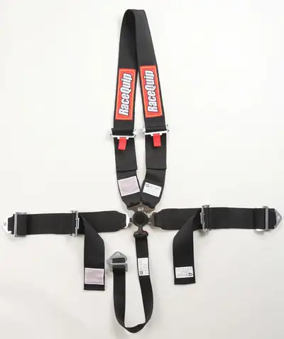 Racequip Camlock Dragster u Auto Racing Harness Set; Pullup Lap; Sfi 16.1 Seat Belt Set; Black