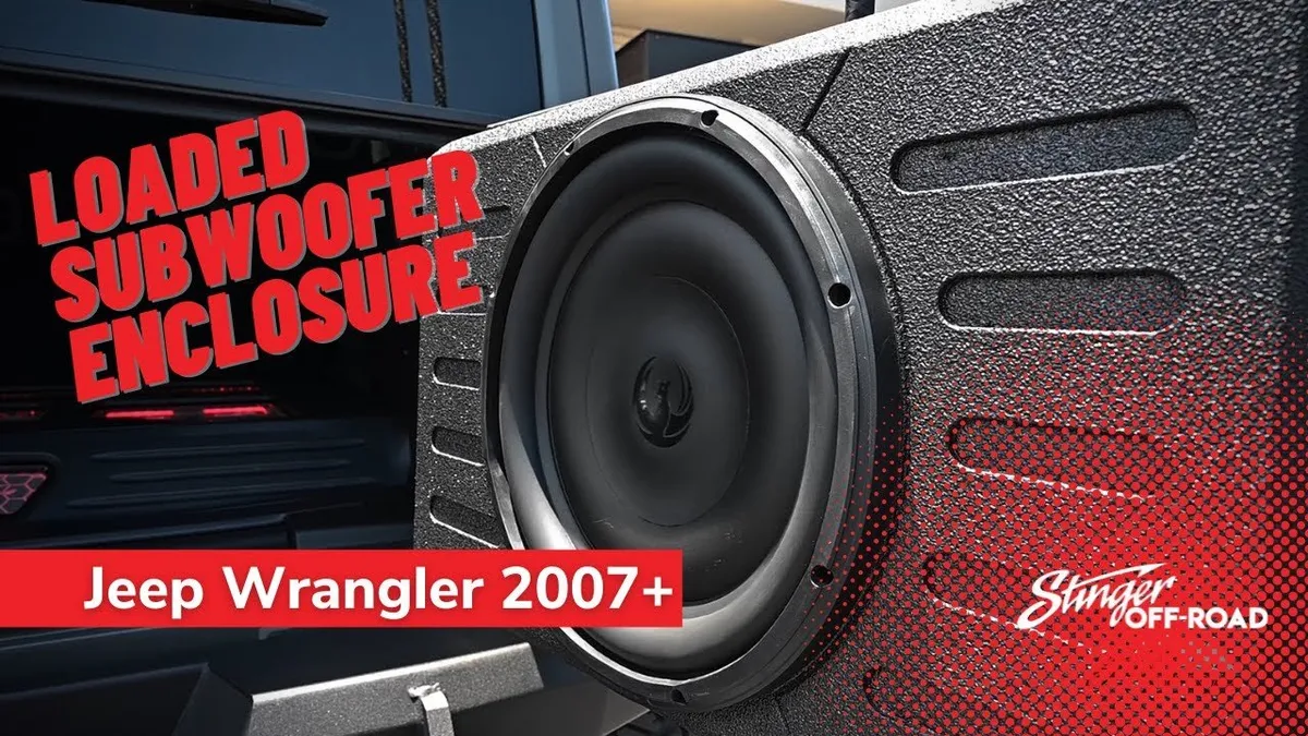 Jeep Wrangler JK/JL 12" Swing Gate-Mounted 400 Watt (RMS) Loaded Sealed Subwoofer Box Enclosure by AudioControl product image