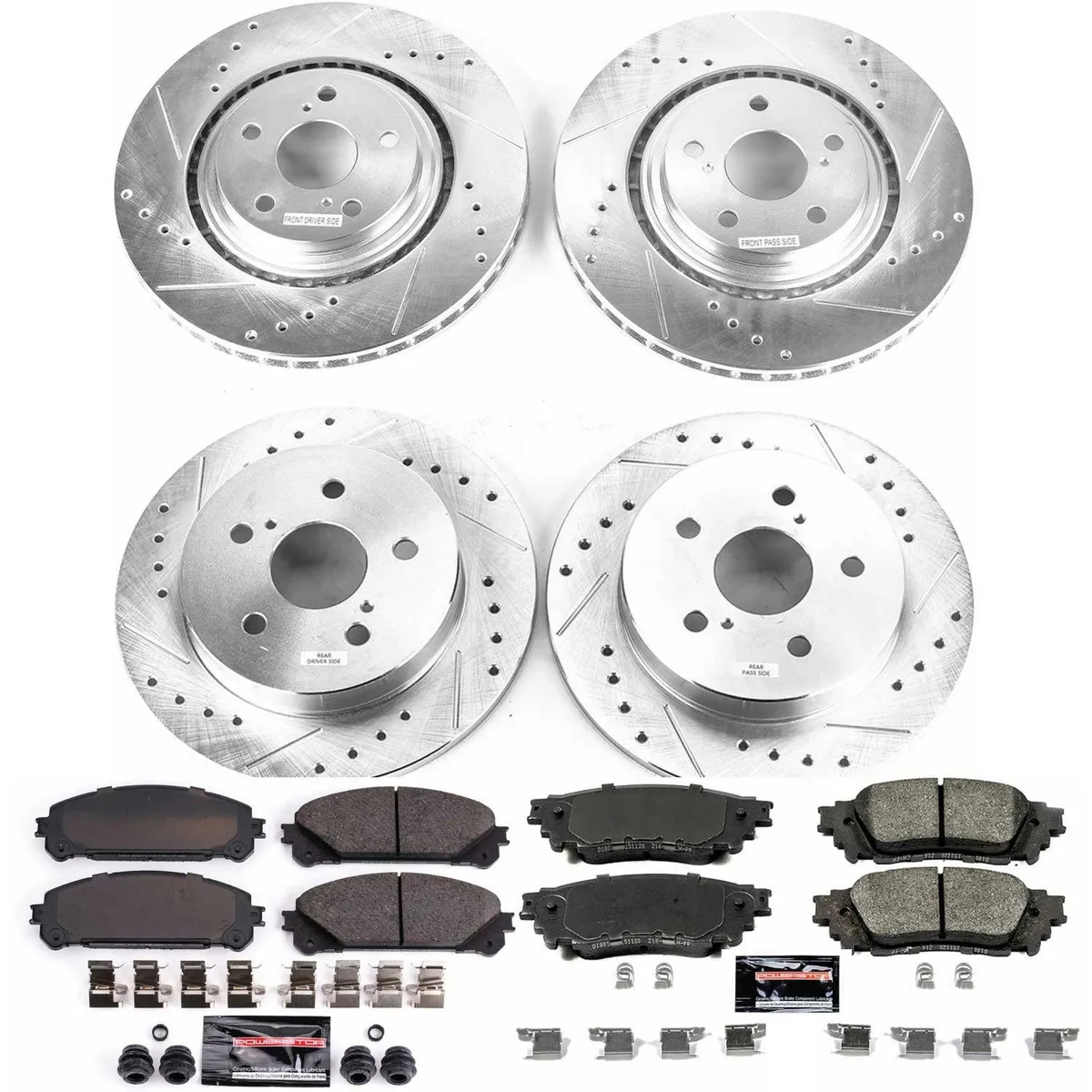 Z23 Evolution Sport Upgrade Kit: Drilled/Slotted Rotors; Carbon-Fiber Ceramic Pads W/Hardware product image