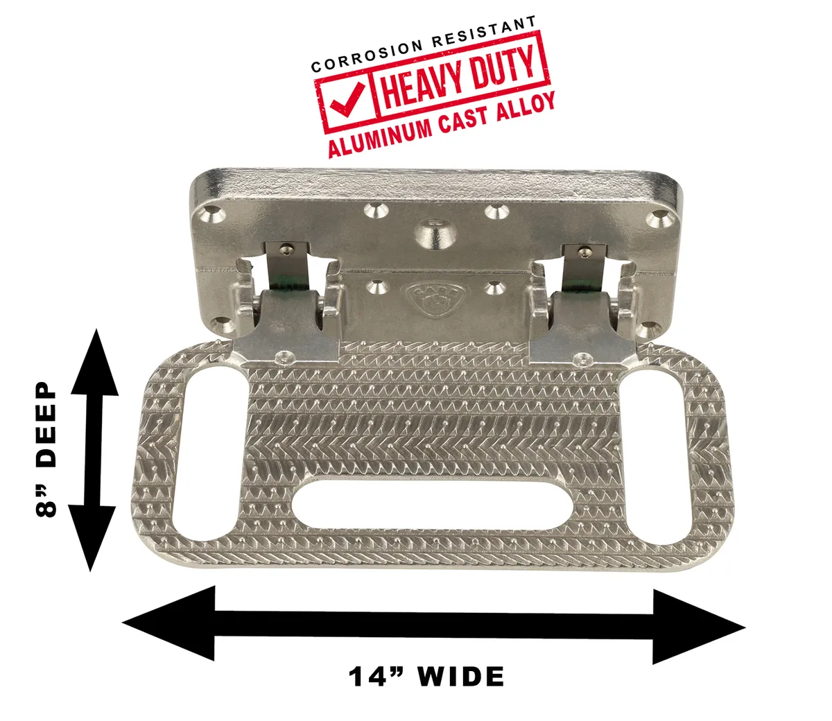 Carr HD Mega Hitch Step 2 And 2 1/2 in Receiverswith LED Light Polished Sold Individ
