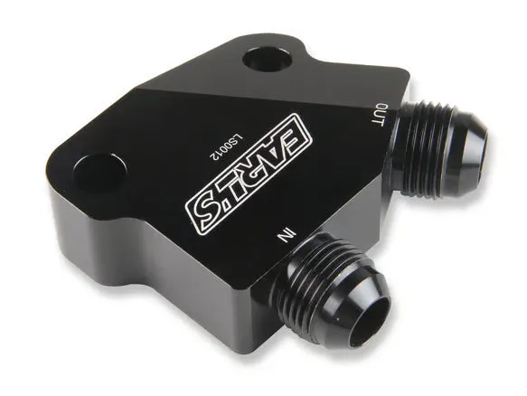 Earls LS Side Mount Oil Cooler Adapter, 10 AN Male, (2) 1/8" NPT Ports product image