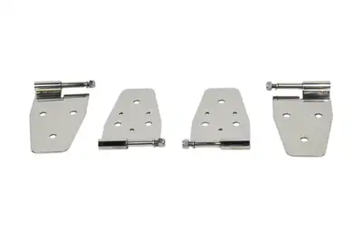 Kentrol Jeep YJ Door Hinge Set 4 Pieces 87-95 Wrangler TJ Polished Silver Kentrol