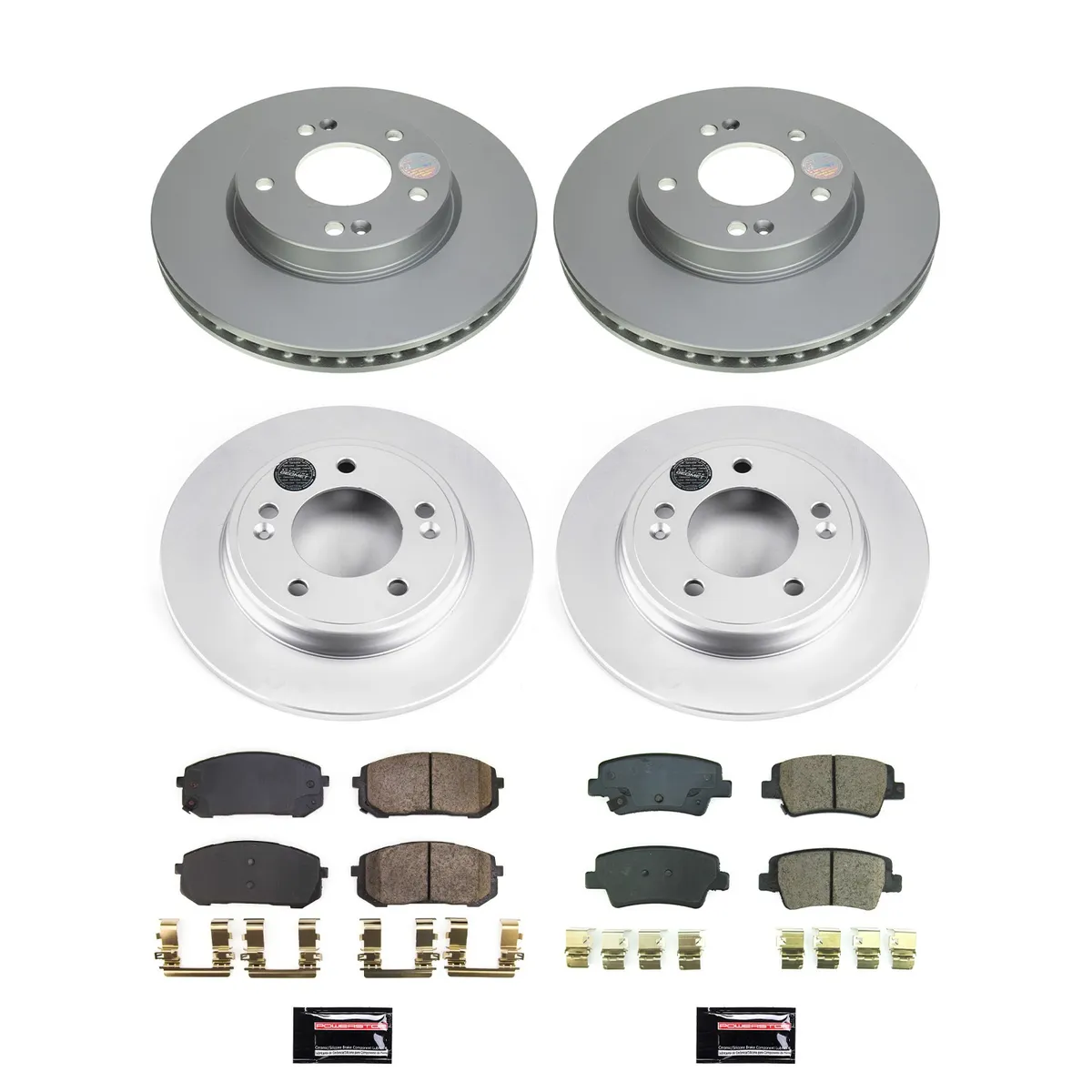 Z17 Geomet Coated Rotor Kit: Genuine Geomet Fully Coated Rotors; Ceramic Pads W/Hardware product image