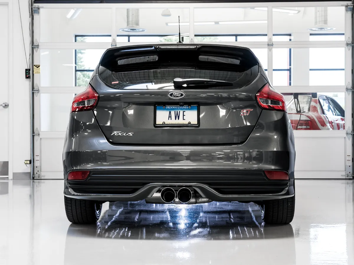 AWE Track Edition Cat-back Exhaust for Ford Focus ST - Diamond BlackTips product image