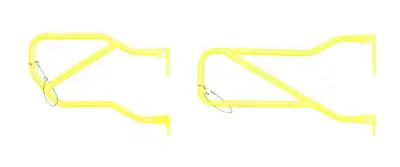 Steinjager Doors 2007-2018 Trail, Tubular Style Front and Rear Doors Neon Yellow