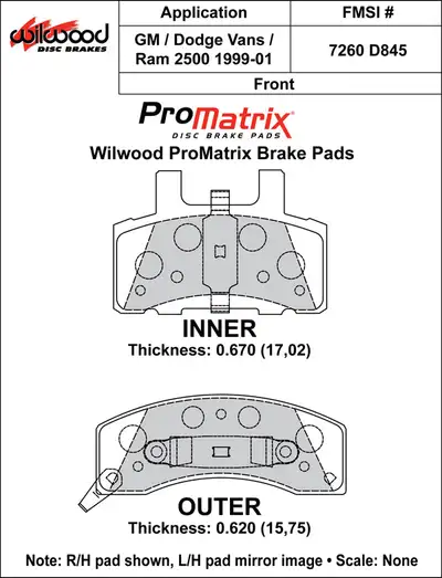 Wilwood Brakes Original Equipment Pads - 150-D0845K