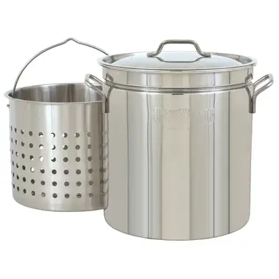 Bayou Classic 36-qt Stainless Stockpot with Basket