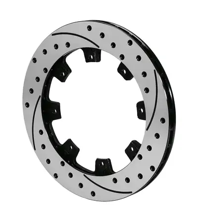 Wilwood Brakes Wilwood Rotor-UL32 Iron LH-SRP BLK Drl 12.19 x .810 - 8 on 7.00in