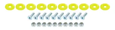Allstar Performance Countersunk Bolt Kit Fluorescent Yellow 10pk