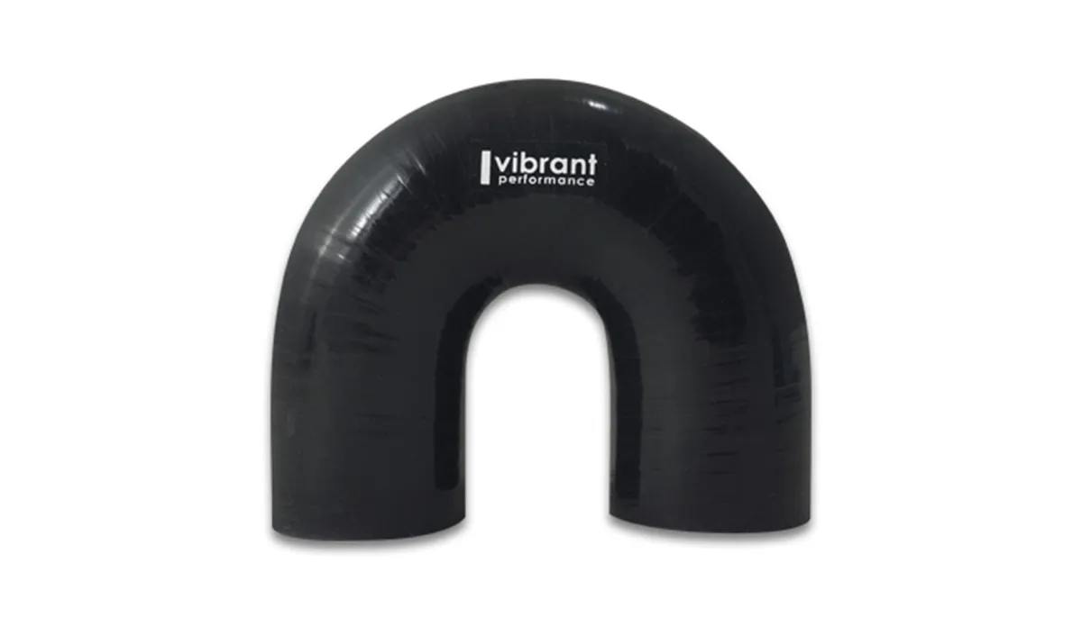 Vibrant Performance 180 Degree Hose Coupler; 1.75 in. Hose ID; 5.5 in. Leg Length From Tangent; 1.75 in. Centerline Radius; 75 PSI Maximum Operating Pressure; 0.2 in. Wall Thickness; Black;