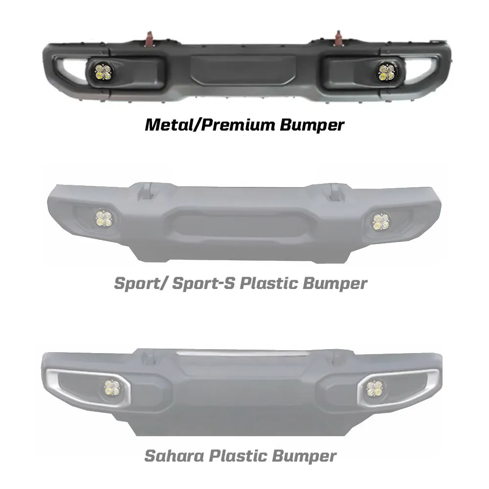 Jeep JL Fog Pocket Kit 2018 Wrangler JL Rubicon Squadron R Pro Baja Designs product image