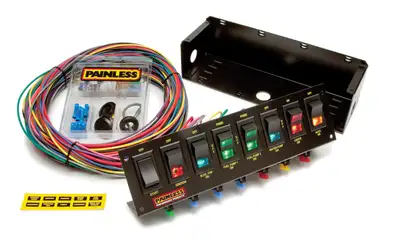 Painless Wiring 8-Switch Fused Panel; w/All Necessary Wiring And Hardware;