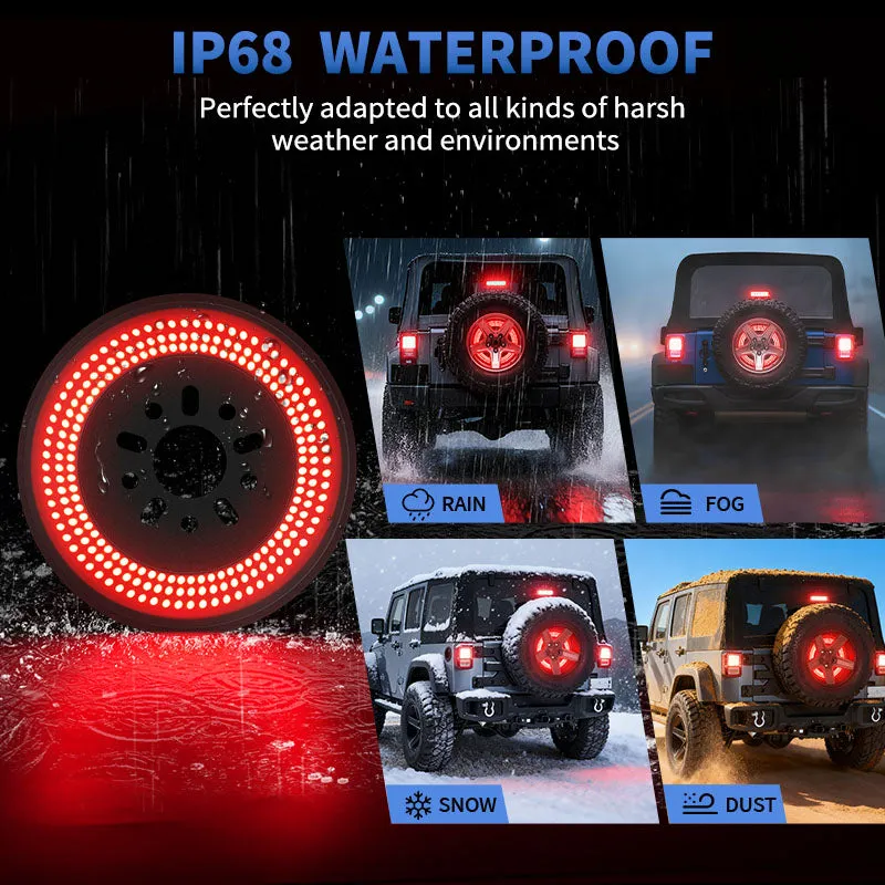Full-Surface LED Jeep Spare Tire Light with Brake & Reverse Function for Wrangler JK product image