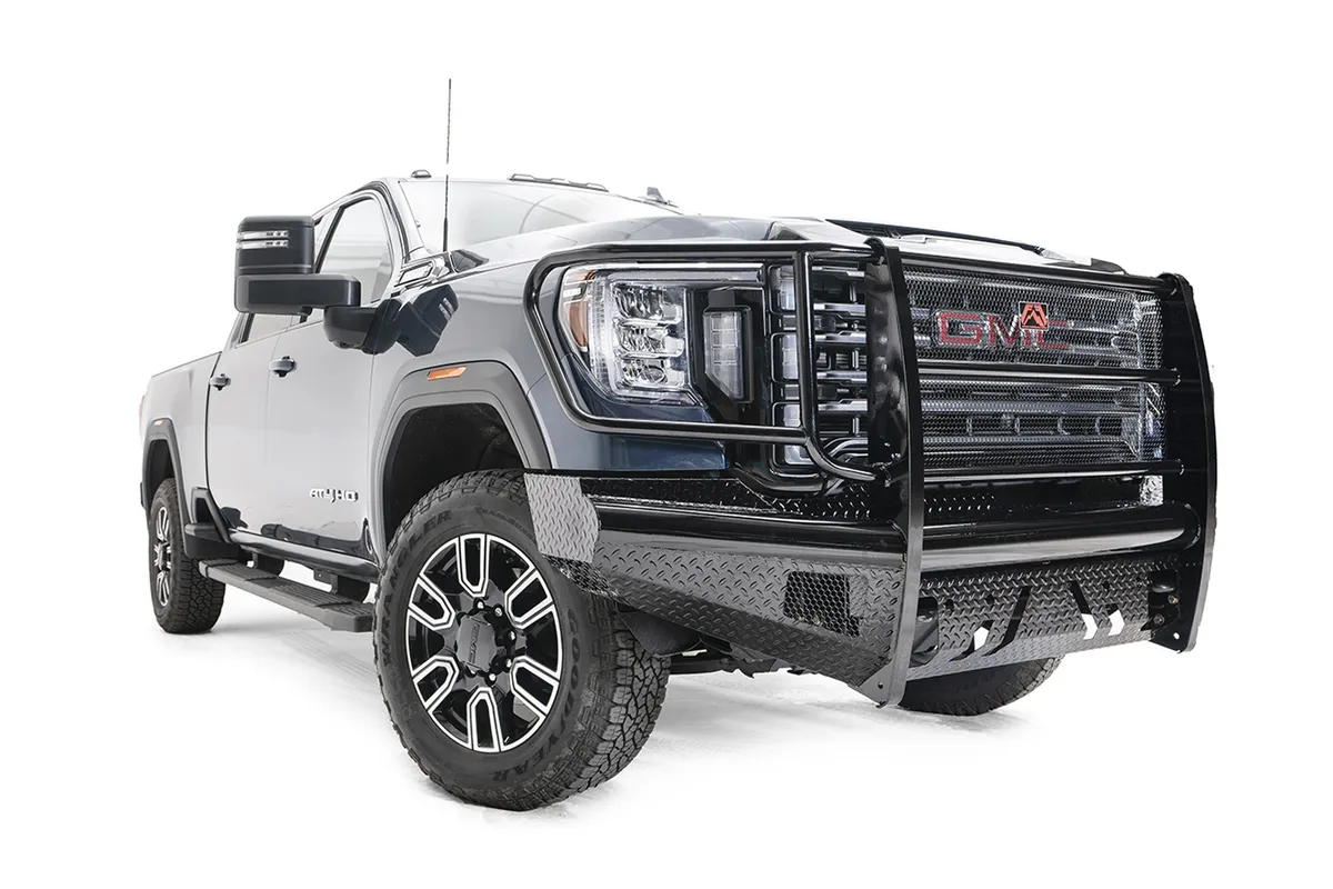 2022 Sierra 2500/3500 Black Steel Front Bumper w/ Full Grill Guard product image
