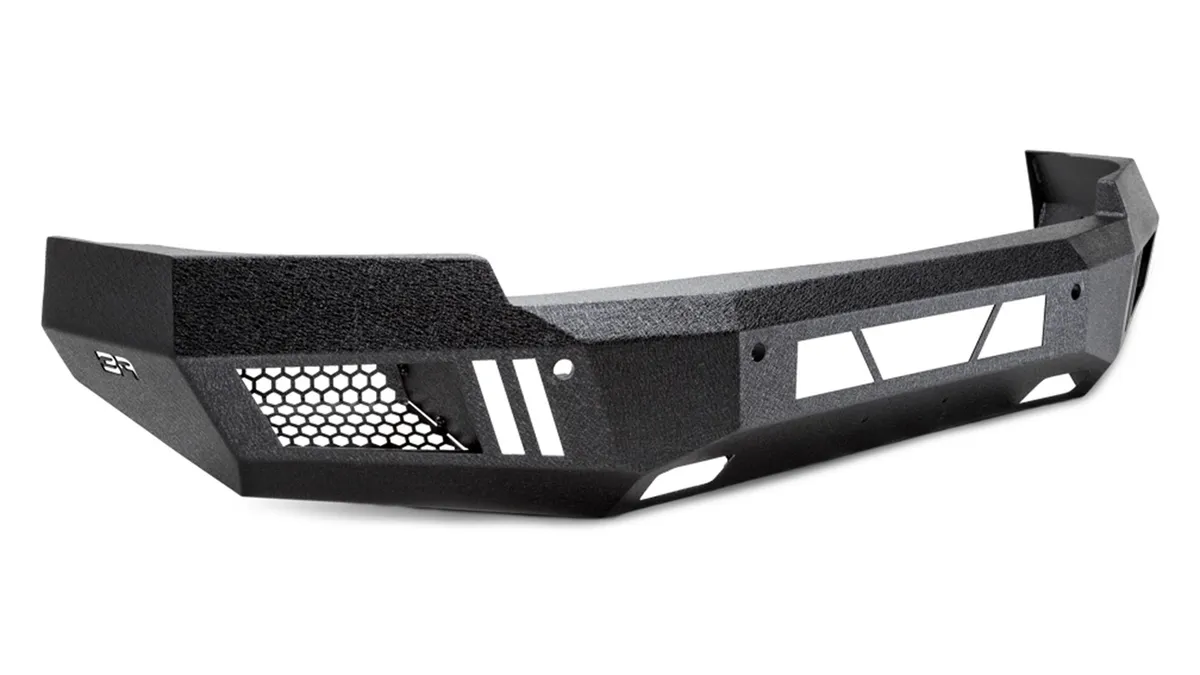 ECO-Series Front Bumper; 1/8 in. Steel Plate; Non Winch; 20 in. Dual Row/4 Cube Style LED Light Mount; Black; Steel; product image