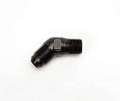 Edelbrock P/C #6 to 1/4 NPT 45 Deg Adapter Fitting