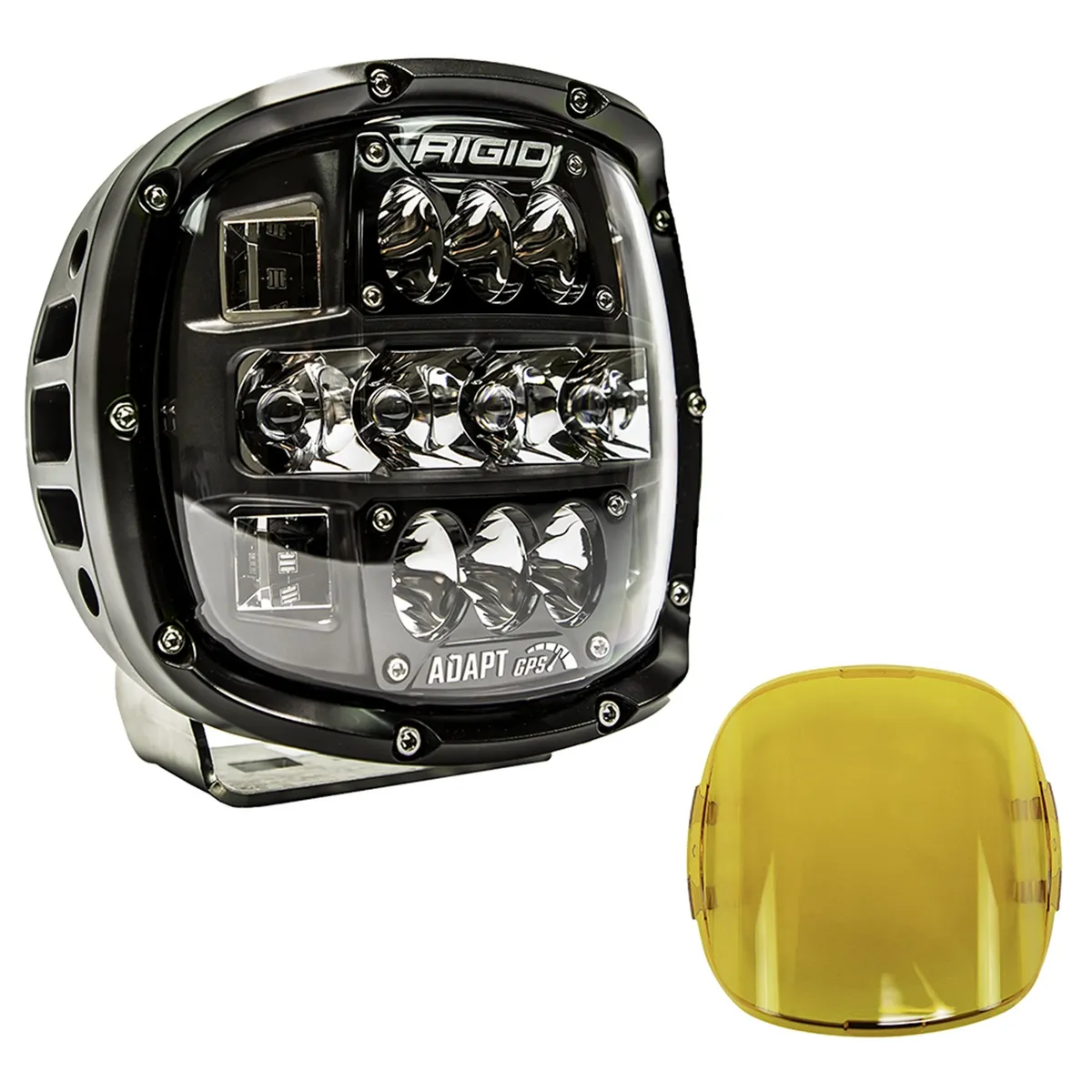 Rigid Adapt xp Extreme Powersports LED Light With 3 Lighting Zones And GPS Module, Kit Includes Amber Cover And Mounting Bracket,single product image